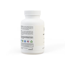 Side panel showing non-GMO, corn-free, lactose-free, and third-party tested features.