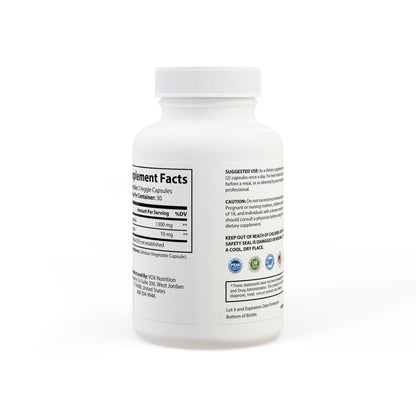 Full back view of the bottle with additional product and regulatory information.
