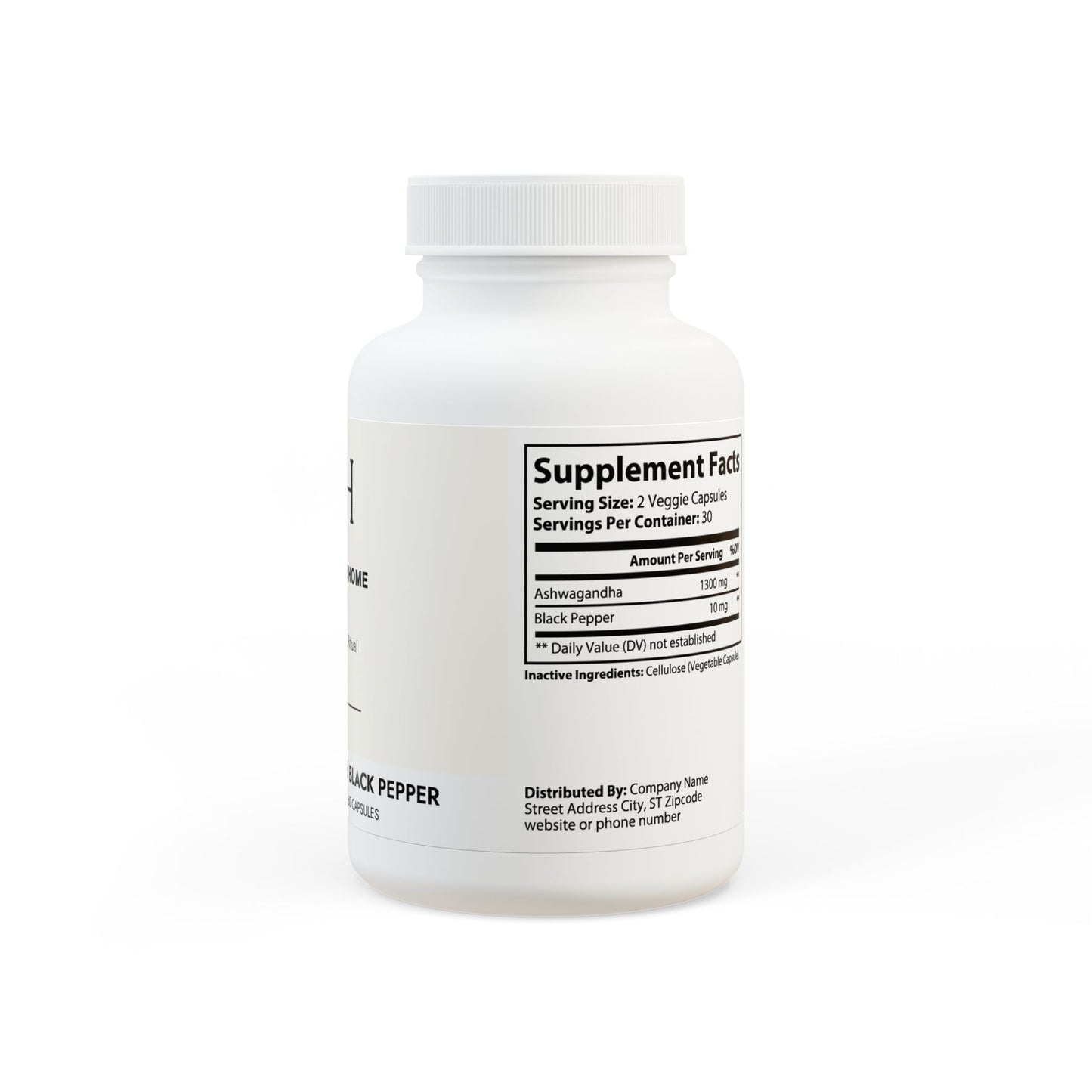 Right-facing bottle view showing supplement facts and dosage panel.