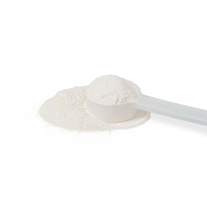 Scoop of BCAA watermelon-flavored powder for mixing.