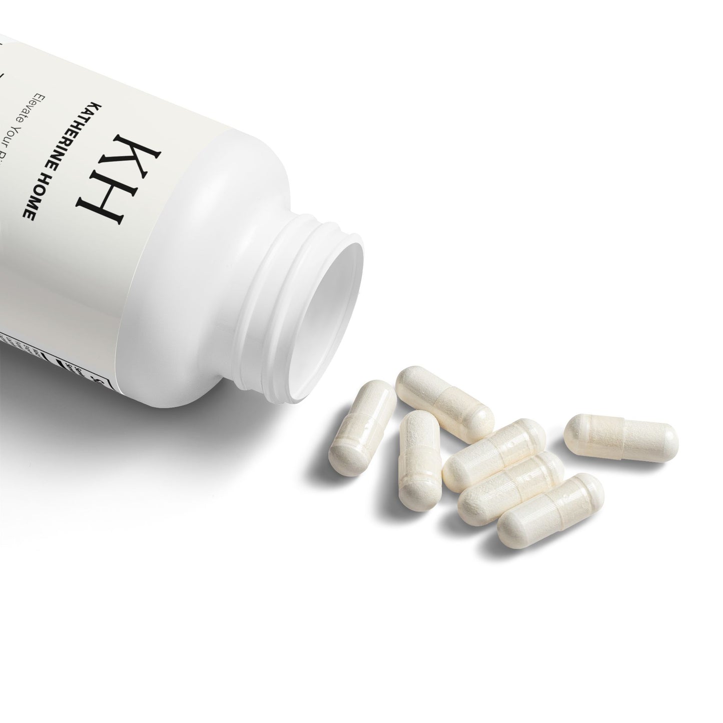 Lifestyle image showing the supplement bottle with capsules.