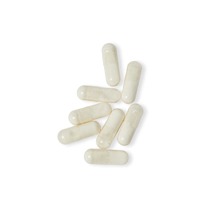  High-resolution image of vegetable capsules containing the enzyme blend.