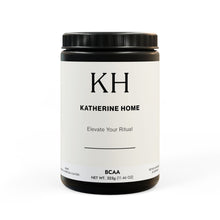 Front-facing view of the BCAA supplement jar in grape flavor with KH minimalist branding.