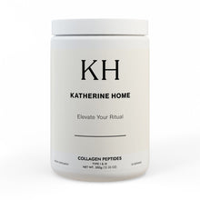 Front view of the collagen supplement jar with minimalist KH branding and clean white design.