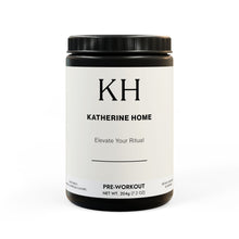 Front view of KH-branded Pre-Workout in fruit punch flavor.