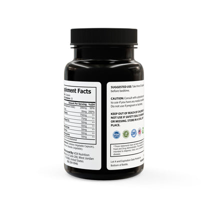Rear label with usage instructions and dosage guidance.