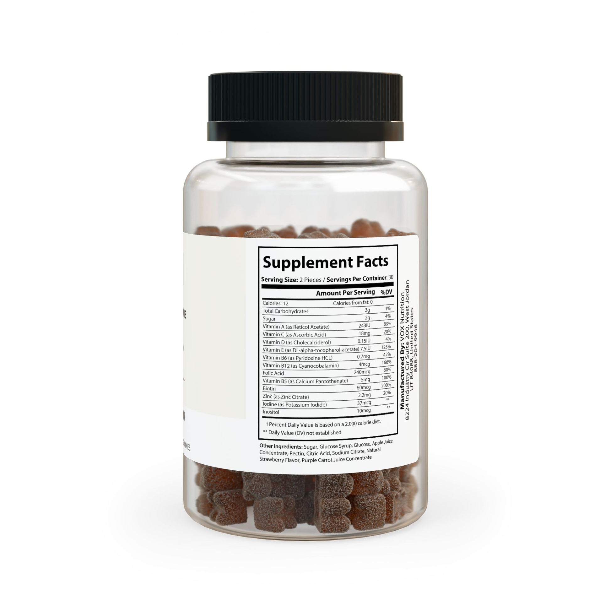  Right-side shot showing full nutritional panel and list of vitamins and minerals.