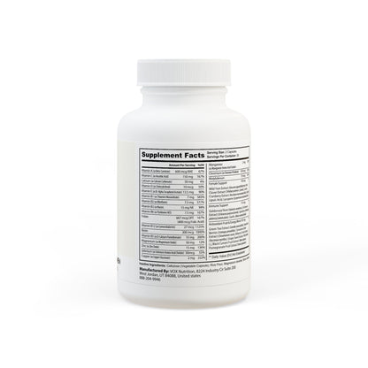 Right-side bottle displaying the full nutritional facts and ingredient list.