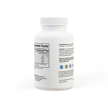 Rear label with directions, dosage, and ingredient list.