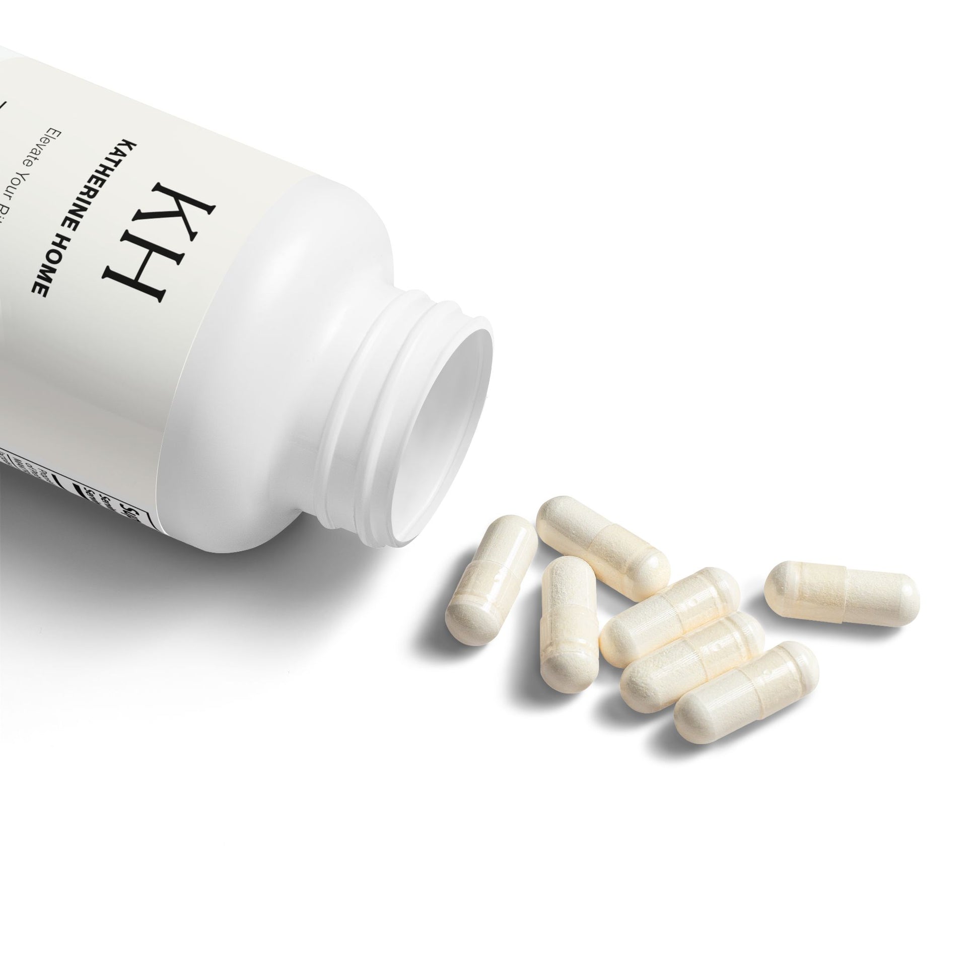 Lifestyle image showing the supplement bottle with capsules.