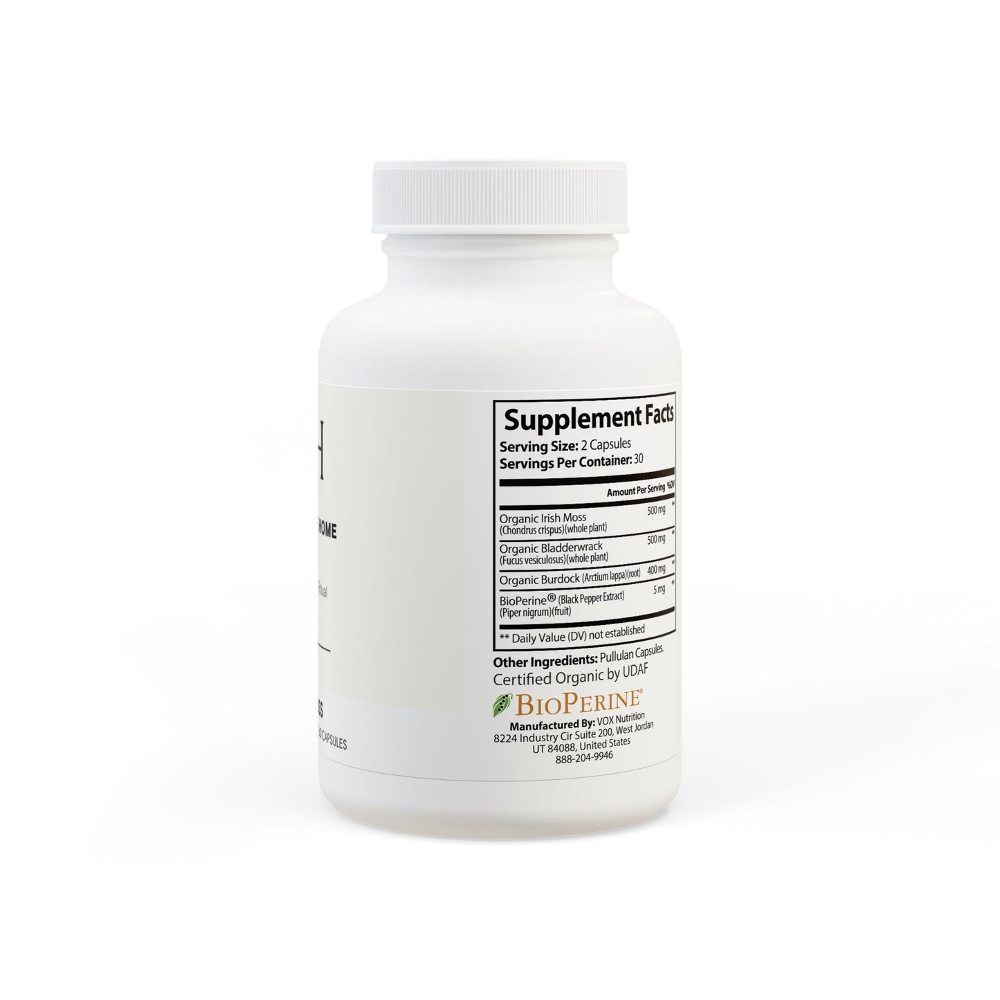 Panel detailing active ingredients and dosages.