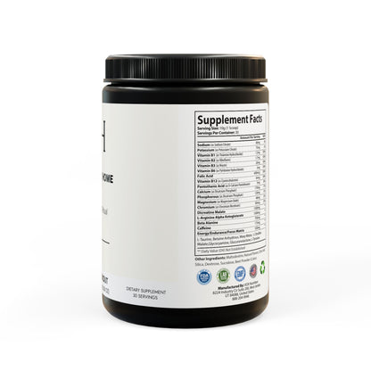 Label panel listing detailed ingredient breakdown and nutritional facts.