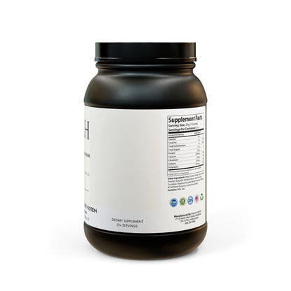 Right-side view featuring the complete nutritional panel and ingredient breakdown.