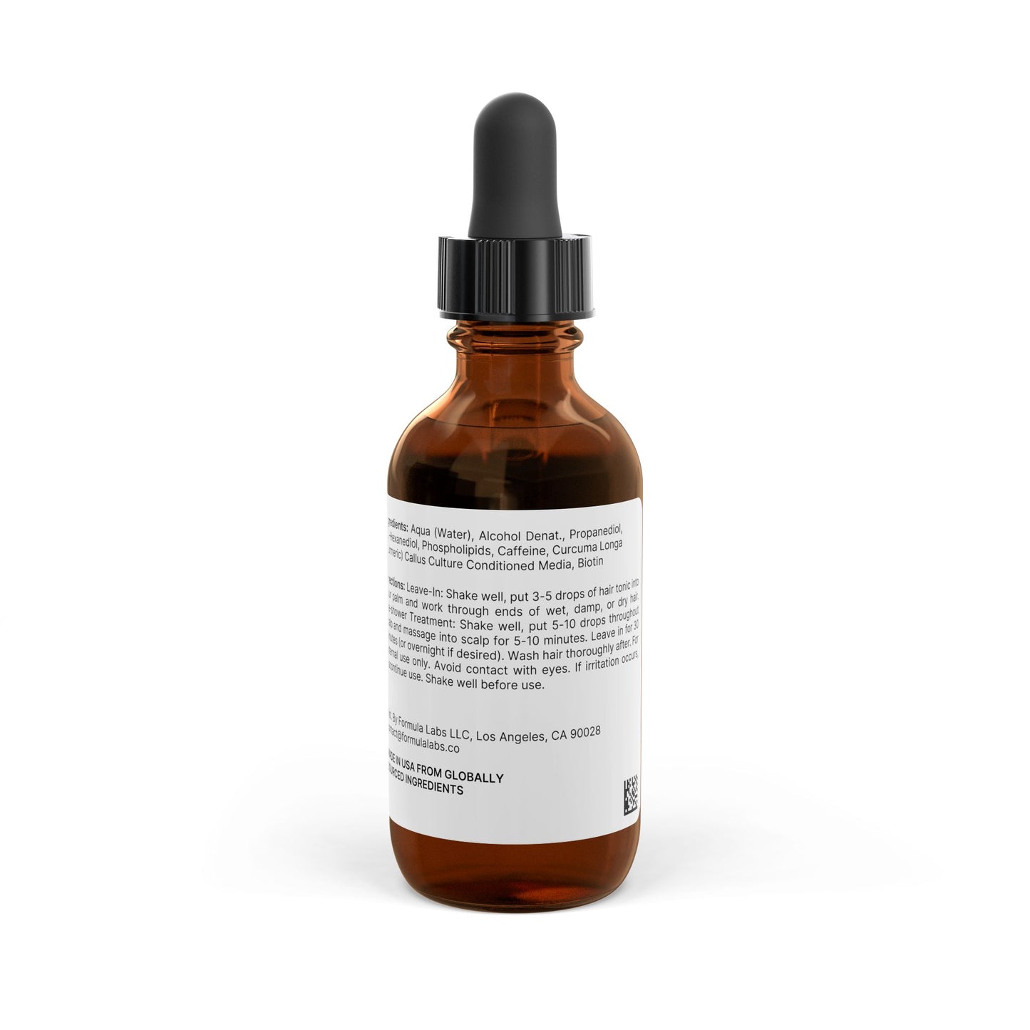 Back label view of Katherine Home Hair Growth Tonic with usage and ingredients