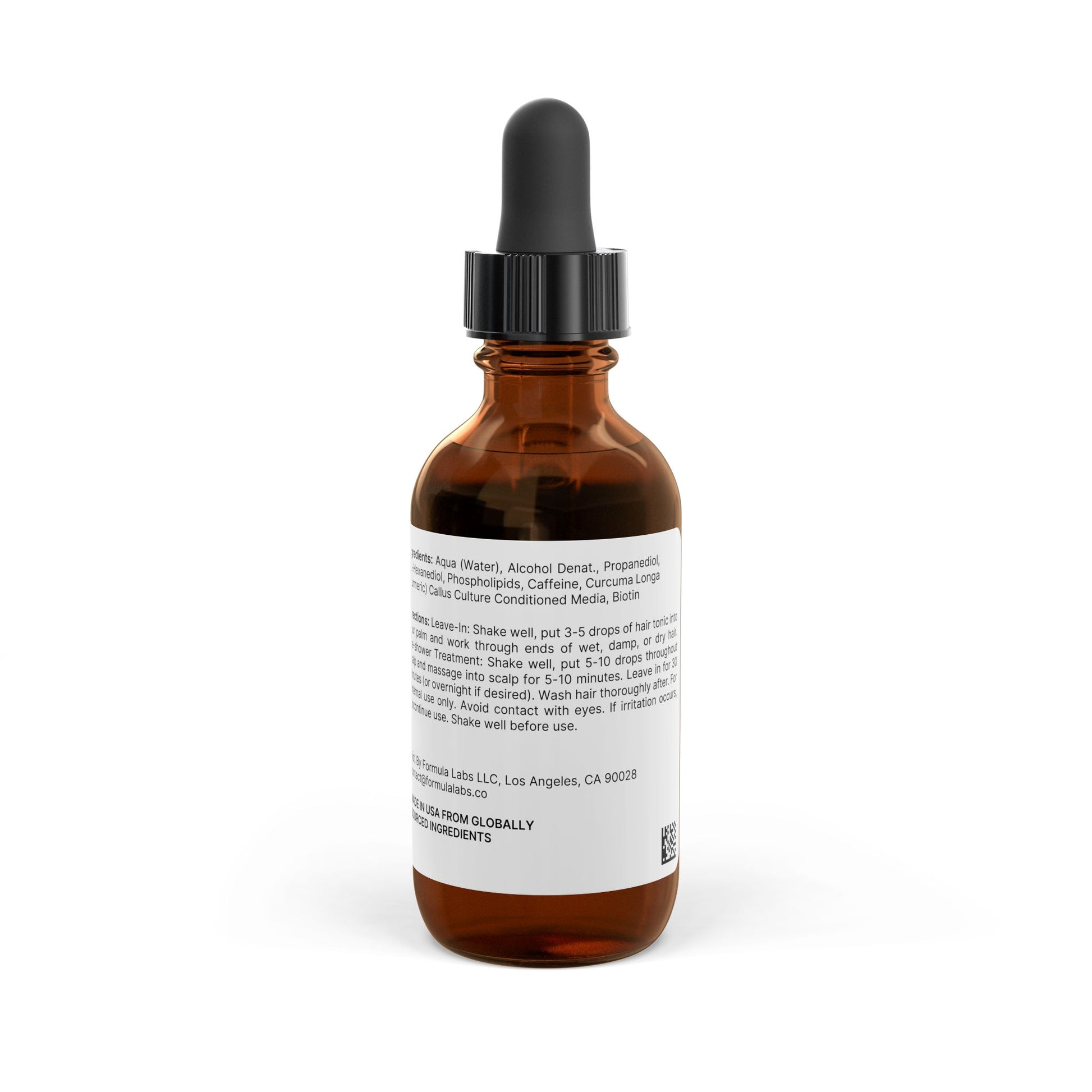 Back label view of Katherine Home Hair Growth Tonic with usage and ingredients
