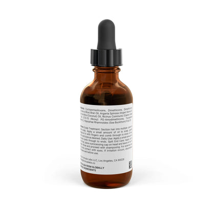 Back view of Katherine Home Hair Oil showing product label and ingredients